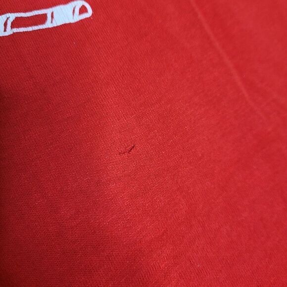 VINTAGE‎ 80s red single stitch YMCA Christmas Classic crew neck t-shirt S - Picture 7 of 10